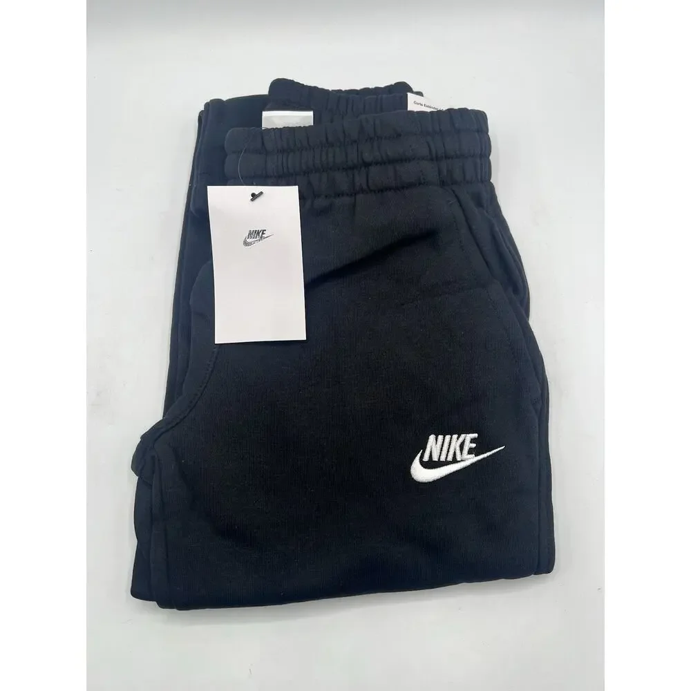 New Nike Boys Sportswear Club Fleece Pants Black Size S Small FD3010-010